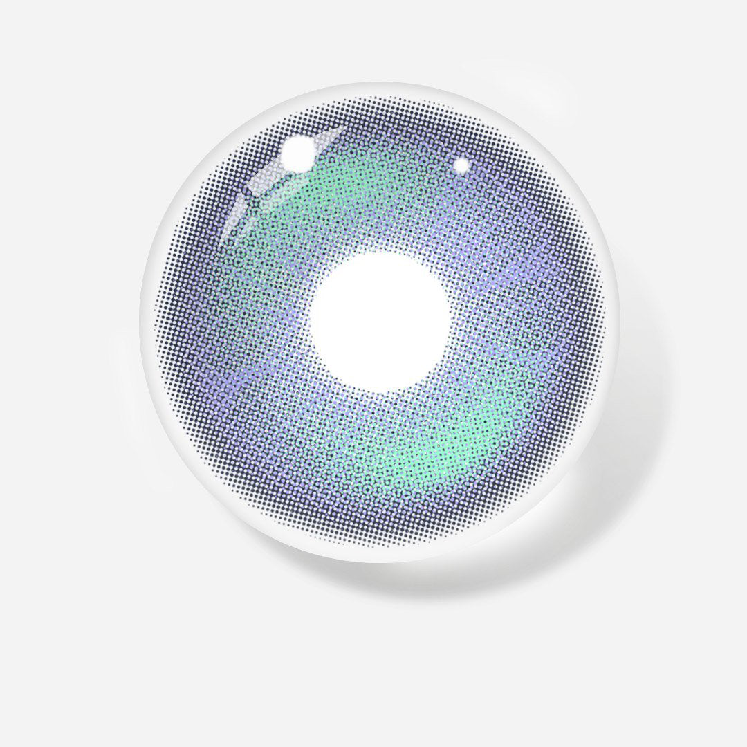 Luminareye Aurora Glaze Grey Colored Contacts | Iridescent Grey Lenses, 1 Year