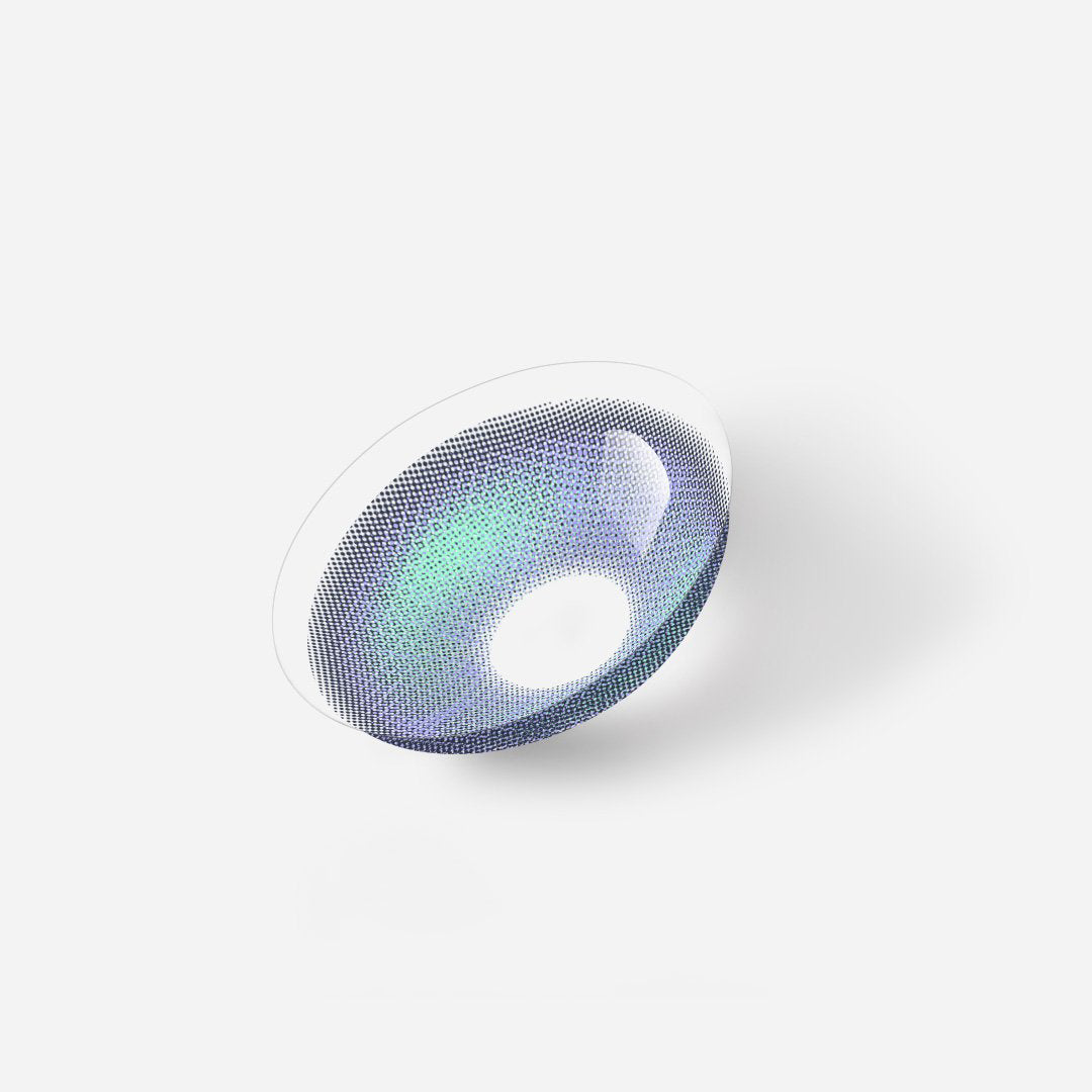 Luminareye Aurora Glaze Grey Colored Contacts | Iridescent Grey Lenses, 1 Year